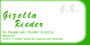 gizella rieder business card